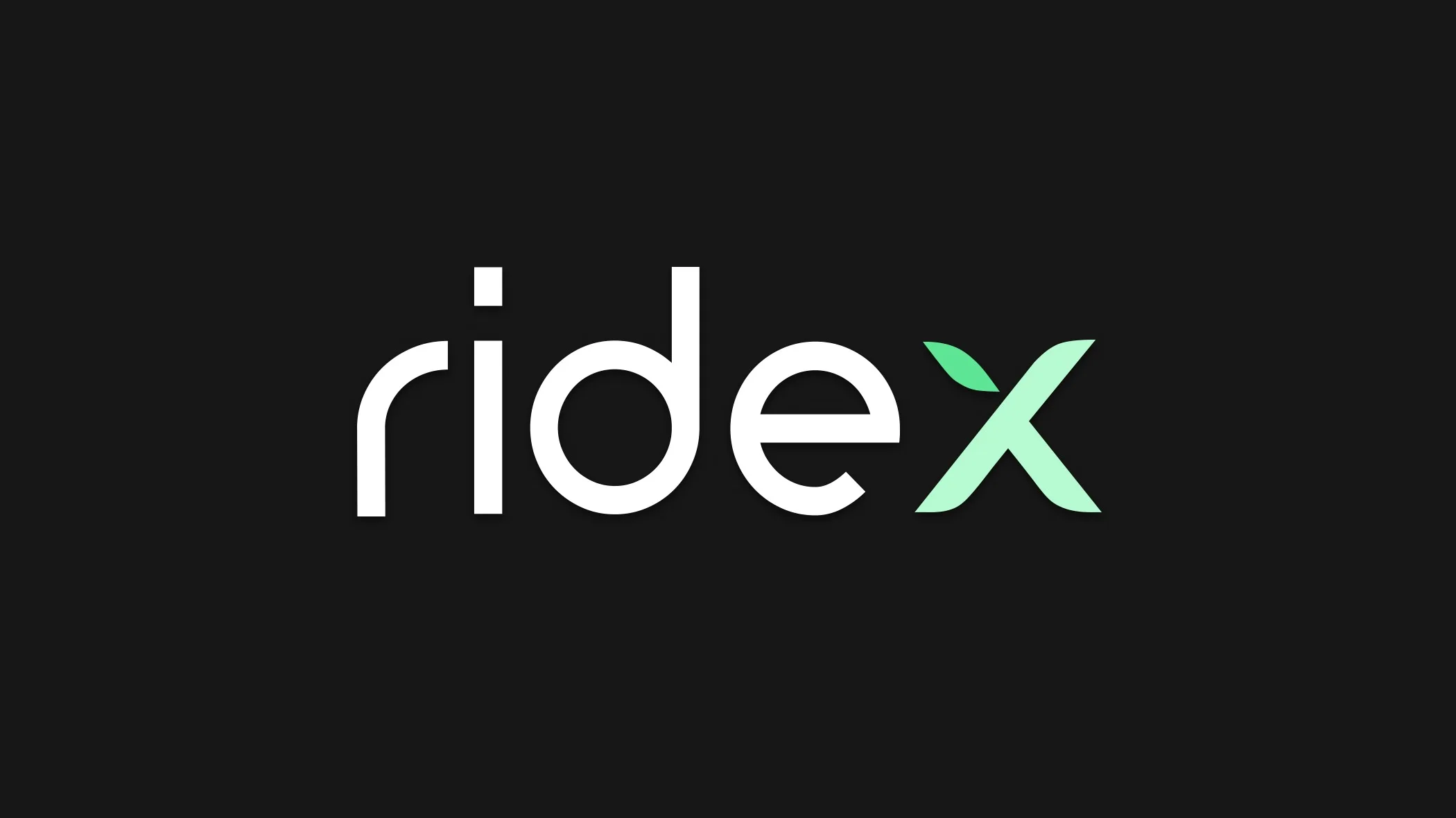 Ridex wordmark on black